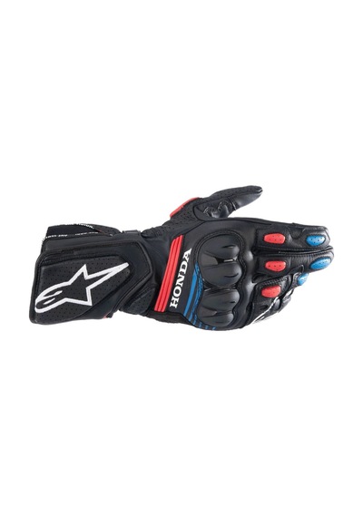 Alpinestars Honda Sp-8 V3 Korumalı Motosiklet Eldiveni Siyah Kırmızı Beyaz Mavi