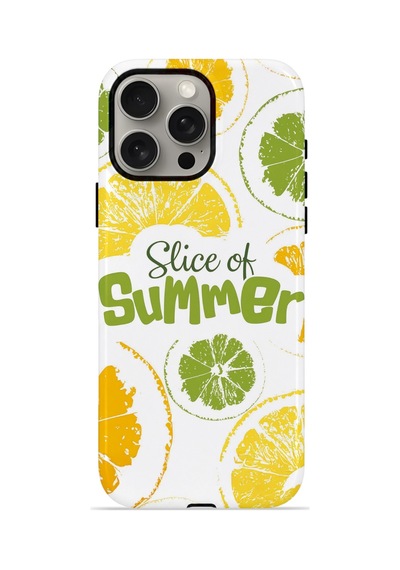 Apple iPhone Uyumlu 15 Pro Max Vorian Çift Katmanlı Kılıf Slice Of Summer
