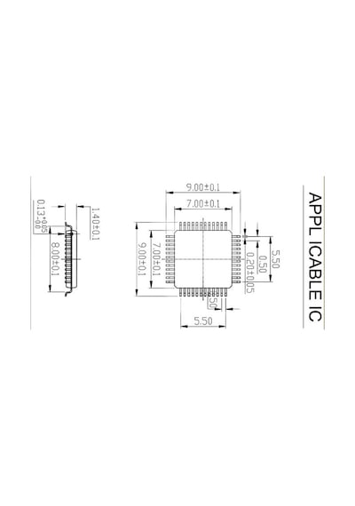 QFP48 TQFP48 DIP48 0.5 MM Pitch Programlama Adaptörü