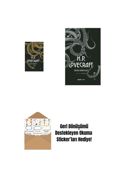 H.p. Lovecraft - Bütün Romanları Ciltli + H.p. Lovecraft - Bütün Hikayeleri Ciltli + Okuma Sticker'ları