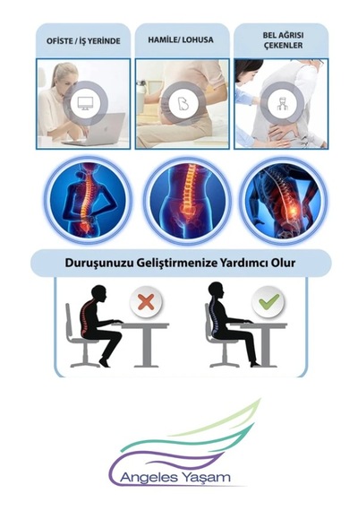Angeles Yaşam Visco Bel Destek Yastığı