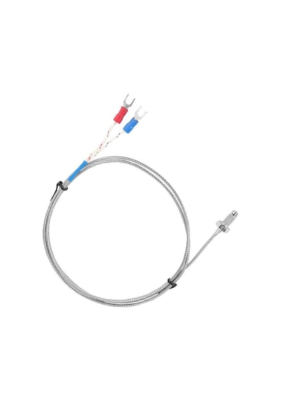 K Tip Thermocouple Sıcaklık Isı Sensörü 1 Metre 0c / 800c Paslanmaz Çelik M6 Dişli Prob K Tip