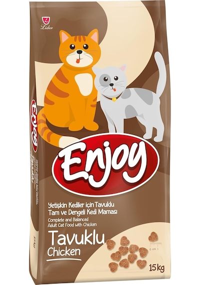 Enjoy Cat Food Tavuklu Yetişkin Kedi Maması 15 KG
