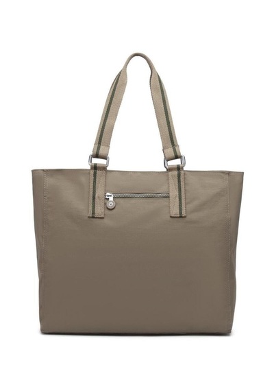 Smart Bags Büyük Boy Omuz Kadın Çantası Krinkıl Kumaş 35884 Kahverengi