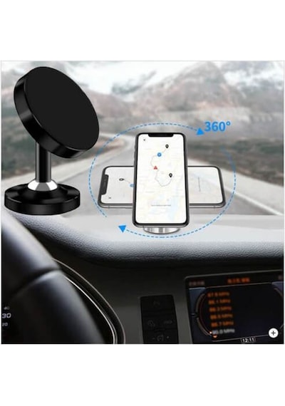 Mıknatıslı Araç Içi Telefon Gps Tutucu 360 Tüm Cihazlarla Uyumlu (533634611)