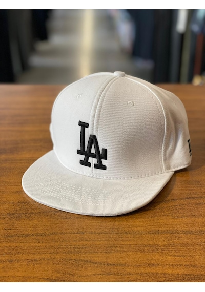 La Los Angeles Nakış Hip Hop Snapback Rapper Basket Cap Şapka Beyaz