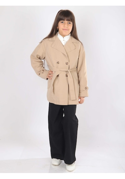 Xo Kids Kız Çocuk Elbise 9-14 Yaş 8802 Bej