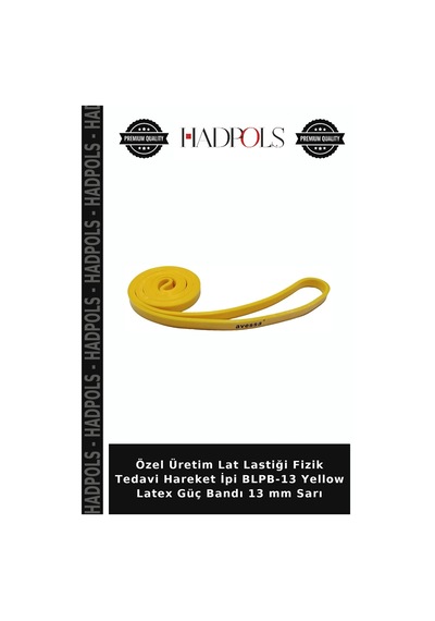 Özel Üretim Lat Lastiği Fizik Hareket İpi Blpb-13 Yellow Latex Güç Bandı 13 Mm Sarı