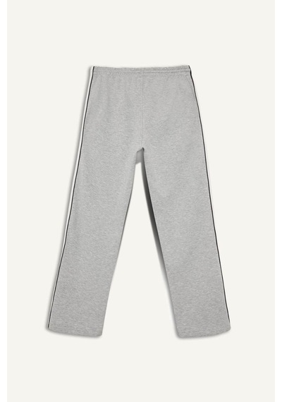 Defacto Wide Leg Beli Lastikli Cepli Geniş Paça Eşofman Altı F3871ax25wngr389 Gri-gr389