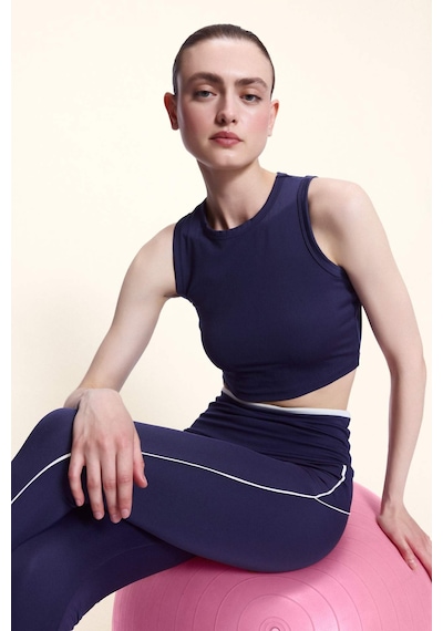 Defacto Crop Top Bisiklet Yaka Sporcu Atlet E7723ax26spın277 İndigo-ın277 Defacto Crop Top Bisiklet Yaka Sporcu Atlet E7723ax26spın277 İndigo-ın277