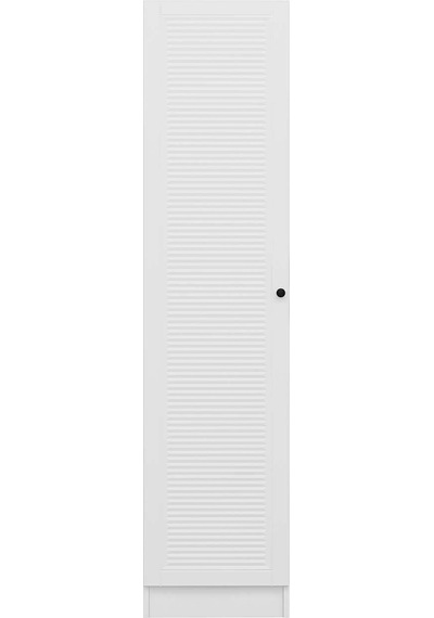 Minar Kale 1 Kapaklı Dolap Beyaz - Beyaz Panjur 190cm Beyaz