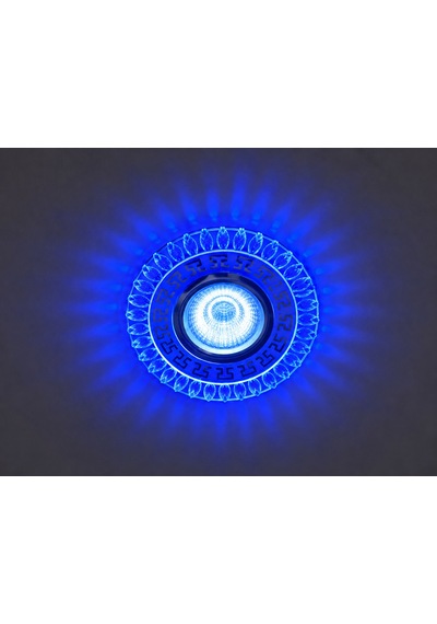 2 Adet Noas Yl65 1757 Flora Led Çerçeveli 4000k + Mavi Yuvarlak Kristal Cam Spot Beyaz