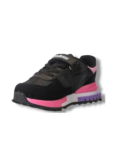Tutinom 807-26 Anatomik Paraşüt Kumaş Kız Çocuk Sneaker Siyah Pembe 31-35 Siyah