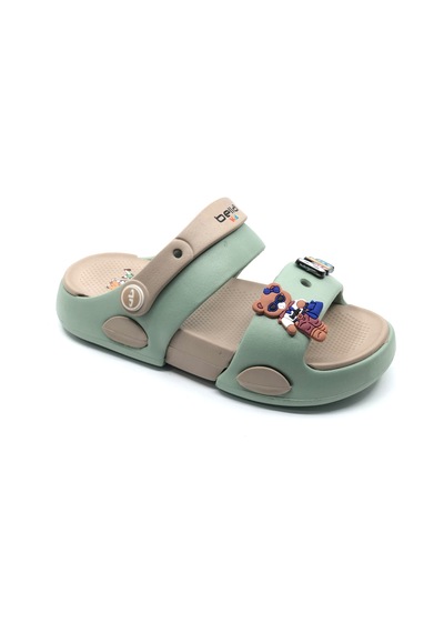 Kocamanlar E482 Hafif Rahat Taban Okul Kreş Havuz Günlük Unisex Çocuk Terlik Yeşil