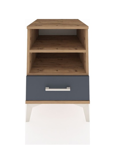 Kronos Komodin 2 Raflı Tek Çekmeceli 44x59x64 Çam-antrasit Atlas Çam