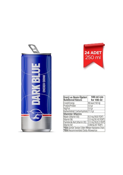 Dark Blue Enerji İçeceği 24 x 250 ML