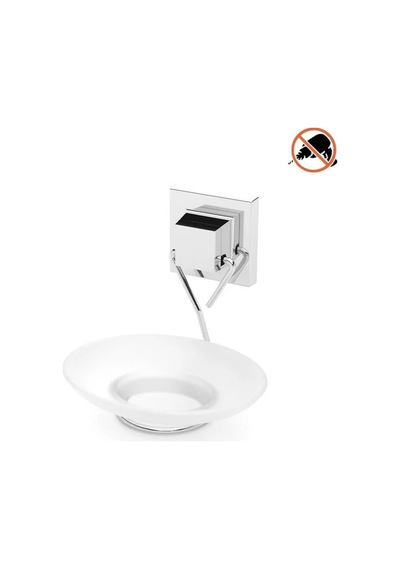 Tekno Tel Ef-266 Krom Cam Sabunluk Yapışkanlı/vidalı Deliksiz Metal Banyo Organizeri Krom