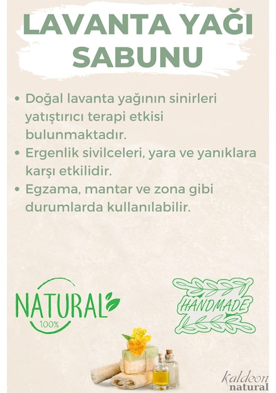 Kabak Lifli El Yapımı Doğal Lavanta Yağı Sabunu 120 G