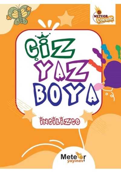 Çiz Yaz Boya İngilizce Boyama Kitabı
