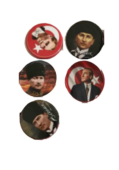 5 Adet Atatürk Yaka Rozeti 23 Nisan 10 Kasım 19 Mayıs Çocuk Yetişkin Dağıtmalık Hediyelik Yaka Süsü Tüm Yaşlar