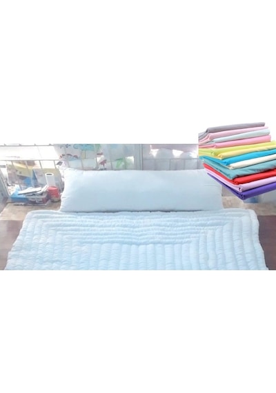 Karı Koca Yastığı 50x150+Yastık Kılıfı, Pamuklu, Double Size Uzun Maxi Boy Yastık (50x150)
