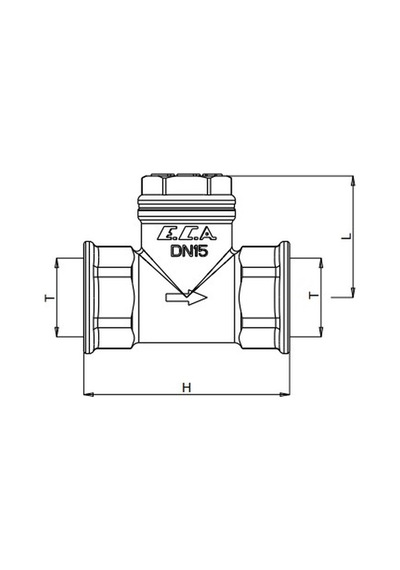 10 Adet Eca 1/2" Yatay Çekvalf 601007022
