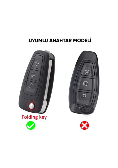 Ford Focus Fiesta Kuga Mondeo Transit Tourneo Ranger Galaxy Cmax Smax Anahtar Uyumlu Silikon Anahtar Kılıfı Oto Anahtar Kabı Darbe Emici Anaht
