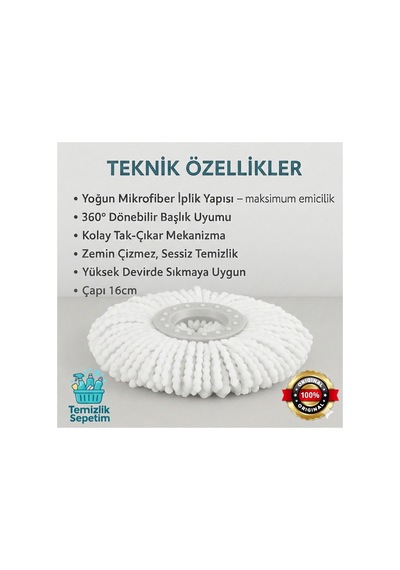 Tekerlekli Taşıma Saplı Comfort Mop Temizlik Seti