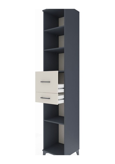 Hyperion Dolap 4 Raflı 2 Çekmeceli 44x44x243 Antrasit-aytaşı Antrasit