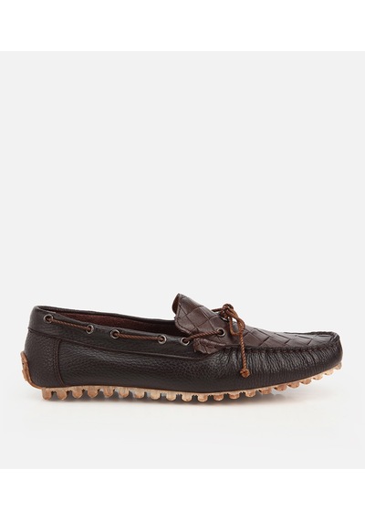 Hotiç Erkek Deri Siyah Kroko Detaylı Günlük Loafer Hotiç Erkek Deri Siyah Kroko Detaylı Günlük Loafer