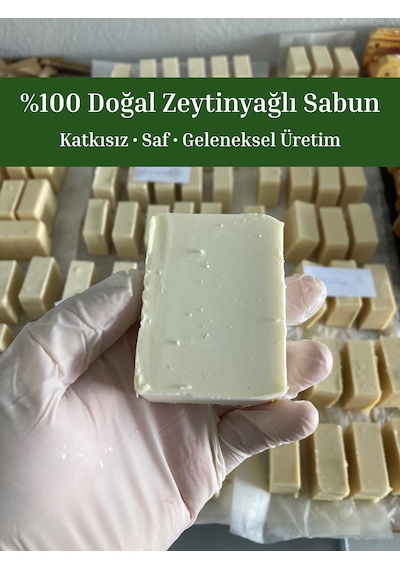 Doğal Katkısız Zeytinyağlı Ev Yapımı Sabun 1 Kalıp 125 Gr