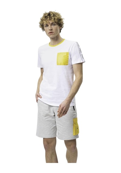 United Colors Of Benetton Erkek T-shirt Bnt-m20446 Beyaz - Sarı