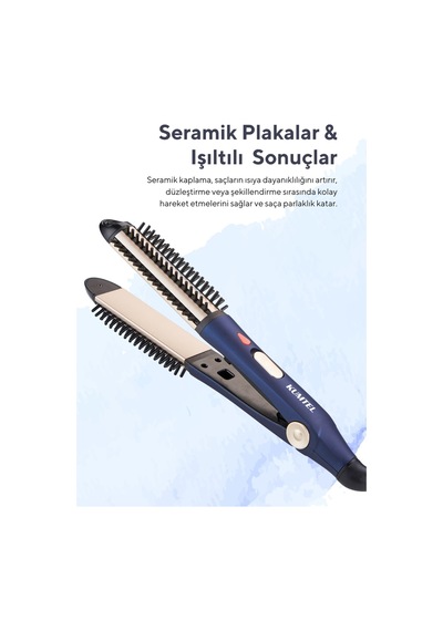 Kumtel HHSC-03 Seramik Saç Şekillendirici ve Düzleştirici