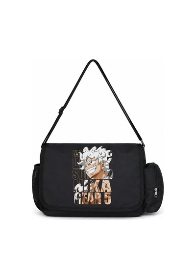 Sevbano Nika Gear One Piece Monkey D. Luffy Anime Baskılı Unisex Okul,spo Siyah