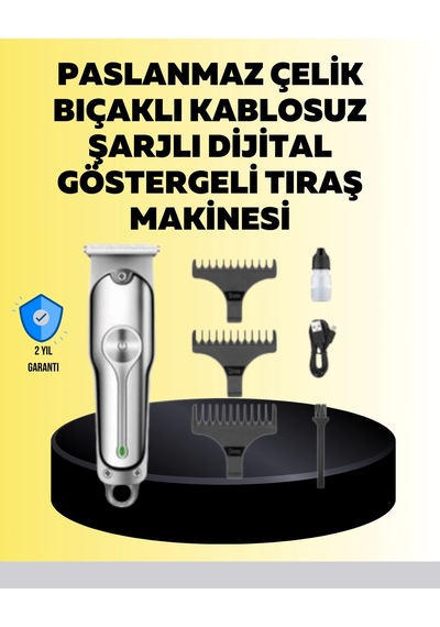 Metal Gövdeli Saç Sakal Kesme Makinesi - Hassas Kesim İçin
