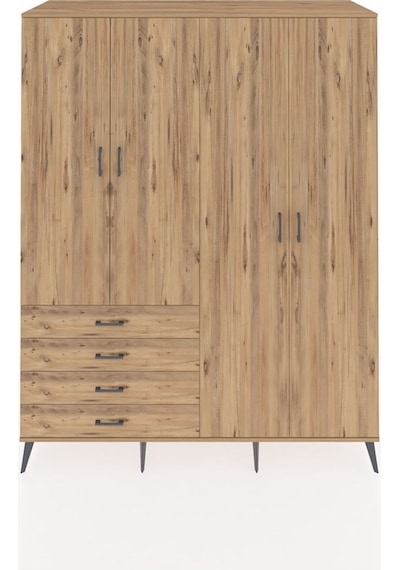 Kronos Gardrop 6 Raflı 4 Çekmeceli Tek Askılı 176x59x221 Çam-çam Beyaz Kronos Gardrop 6 Raflı 4 Çekmeceli Tek Askılı 176x59x221 Çam-çam Beyaz