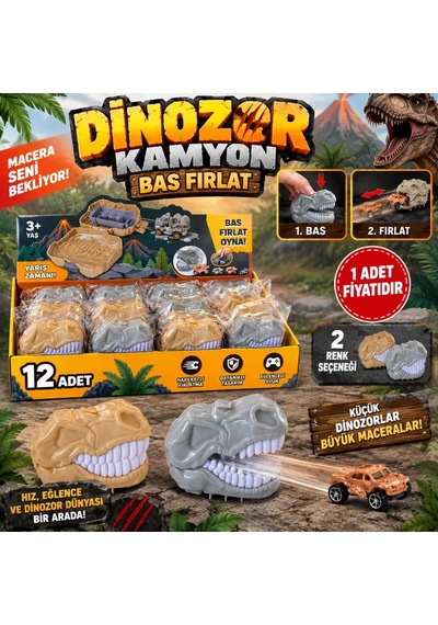 Lbk S00005456 Dinozor Kamyon Bas Fırlat 2r 12d 1 Adet Fiyatıdır