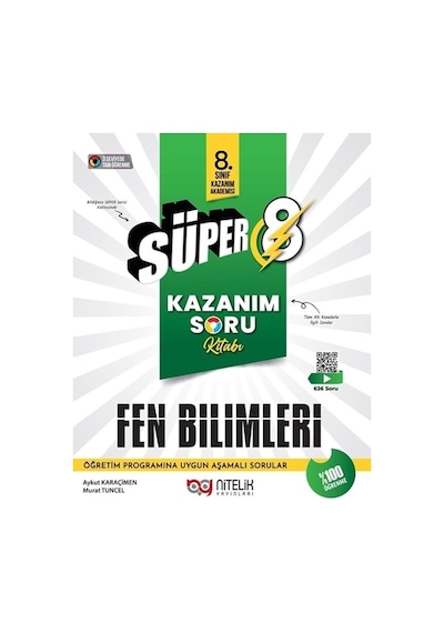 Nitelik 8.sınıf Süper Kazanım Fen Bilimleri Soru Kitabı