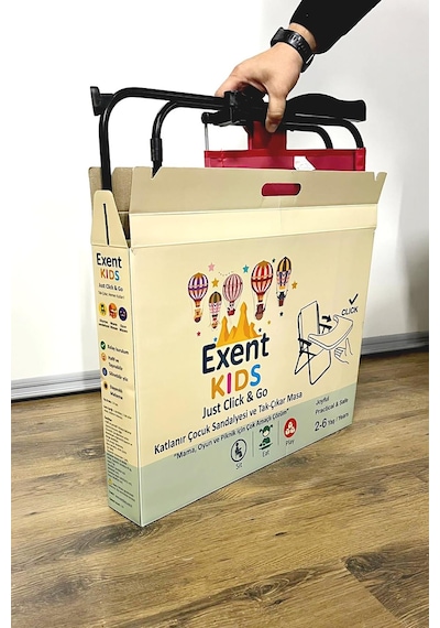 Exent 2-6 Yaş Fun Car Lüx Çocuk Piknik Sandalyesi-mini Kamp Sandalyesi-mavi Çok Renkli