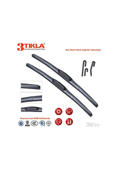 Toyota Avensis Hibrit Silecek Takımı 1998-2003 530 Mm/450 Mm