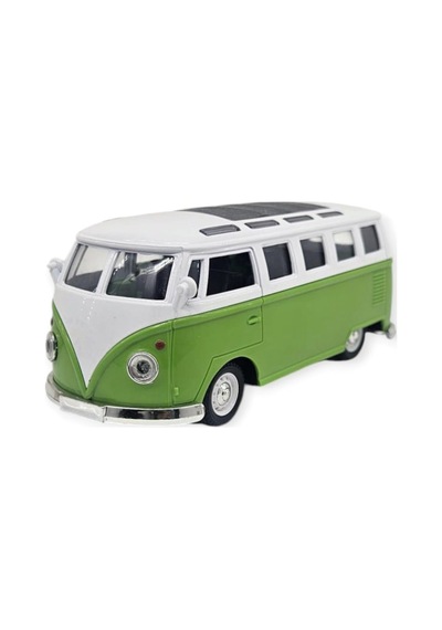Çek Bırak Klasik T1 Vosvos Minibüs Oyuncak Araba - 14 Cm Nostaljik Hippi Van Lisinya Yeşil
