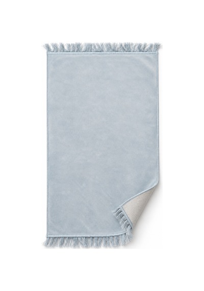 Düz Velur Kadife Seccade 70x110 Cm Buz Mavisi