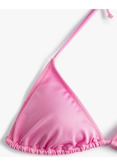 Koton Üçgen Bikini Üstü Boyundan Bağlamalı Kaplı Pembe 3sak10146bm 3SAK10146BM0K1