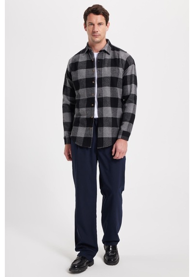 Tudors Erkek Slim Fit Dar Kesim Kareli Kışlık Oduncu Gömlek-42331 Antrasit Tudors Erkek Slim Fit Dar Kesim Kareli Kışlık Oduncu Gömlek-42331 Antrasit