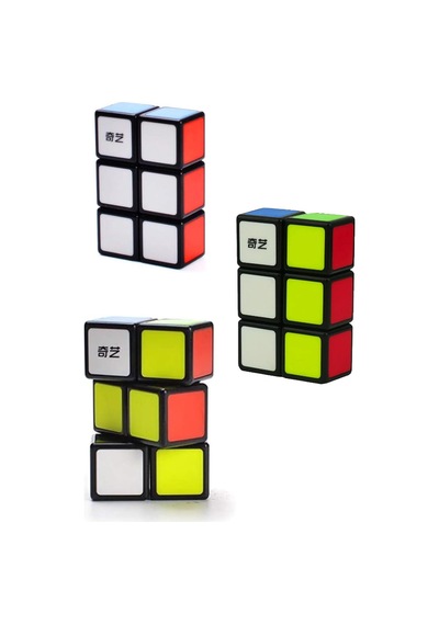 Qiyi 1x2x3 Cuboid Cube Siyah Disket Etiketsiz Küp 123 Siyah Başlıklar Versiyon Speed Cube Standart
