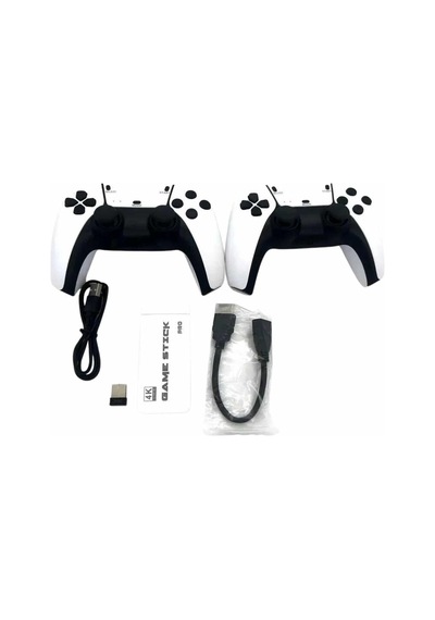 2.4 Ghz Oyun Konsolu Çift Konsol 4k Ultra Hd Game Stick Mh-hs9875-5346 Beyaz