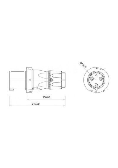 Bemis 3 63a 220v Ip44 Düz Fiş