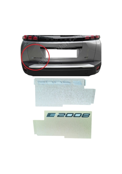 98532109sn Psa Grup Peugeot E2008 Yazı Monogram Yesıl-mavı