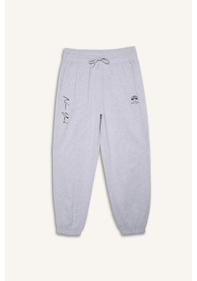Defacto Nba New York Knicks Jogger Fit Çift Cepli Baskı Detaylı Sweatshirt Kumaşı Eşofman Altı H4233ax26augr421 Gri-gr421