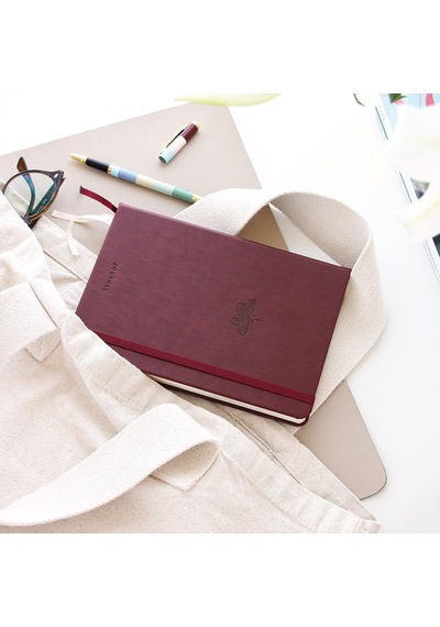 A5 Bullet Journal Noktalı Defter 140 Gr. 80 Yaprak Velvet Berry